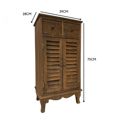 Wooden Cabinet with Two Detachable Drawers