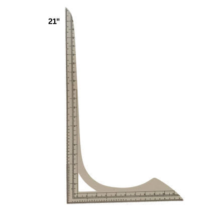 Pembaris Jahit Plastik (Putih) / Plastic Tailoring Ruler (White)